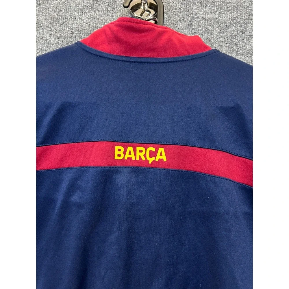 FC Barcelona Barca Track Jacket Men Navy Red Full Zip Crest Barca Sports - Small
